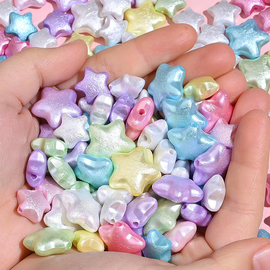 Colored Star Acrylic Beads