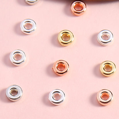 100pcs 6mm Golden & Silvery CCB Large Hole Beads