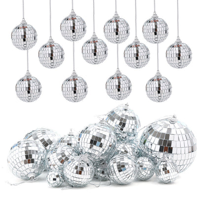 Silver Laser Mirror Ball Decorations