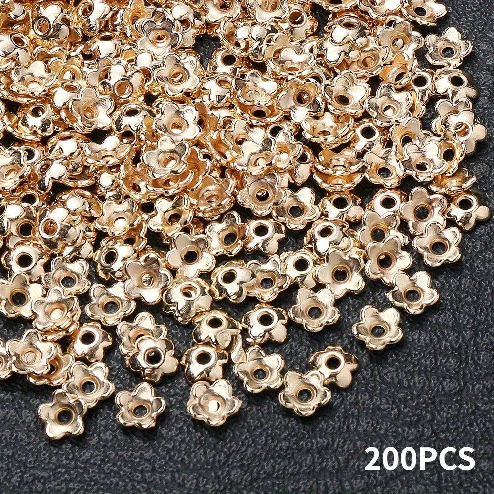 Five-Petal Flower Plastic Spacer Beads