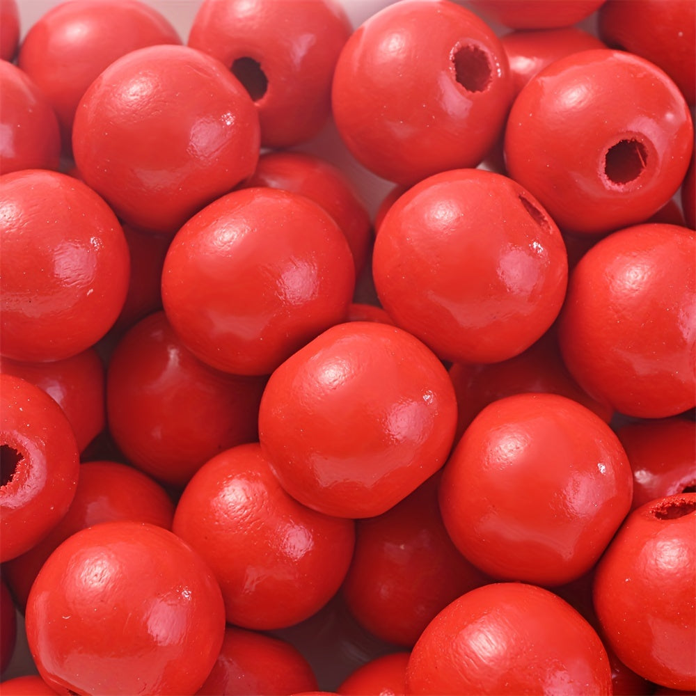 10PCS 16mm Animal Print Round Wooden Bead Set