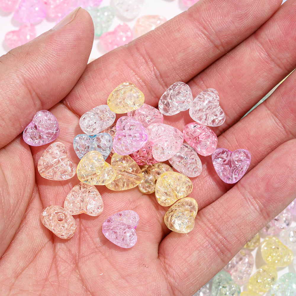 Acrylic Popped Crystal Love Beads