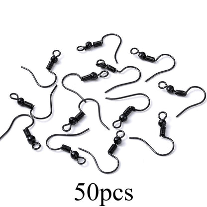 50-Piece 20x17 mm Ball & Coil Earring Hooks