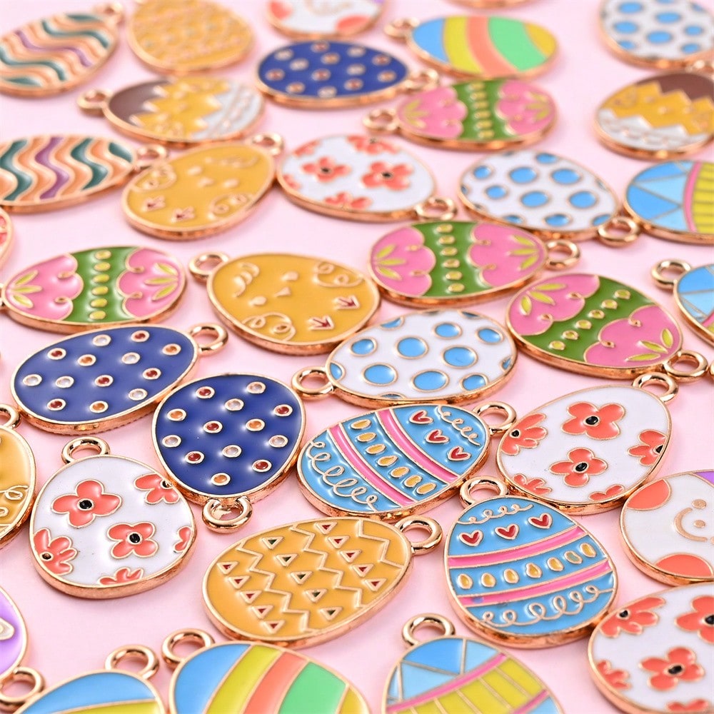 Easter Egg Alloy Pendants