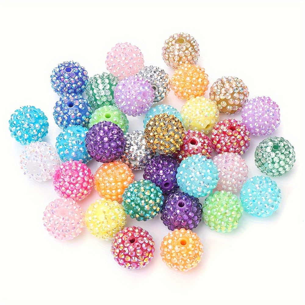 AB Color Round Resin Bayberry Beads