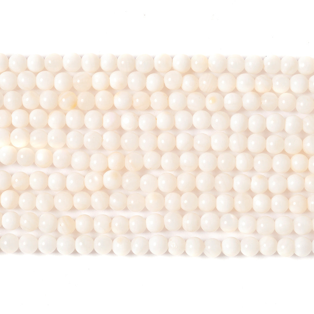 1 Strand 4mm Round Stone Spacer Beads