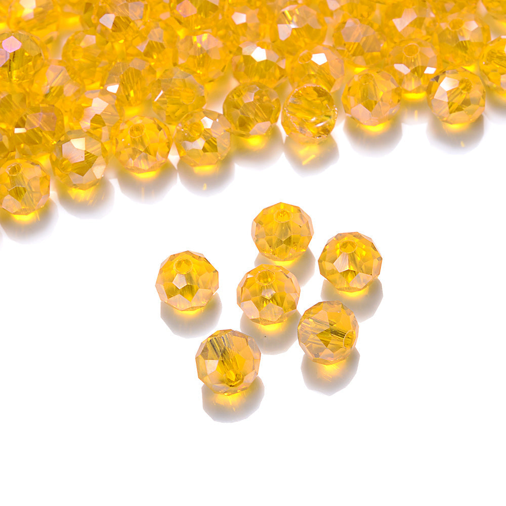 10mm Colored Cylindrical Glass Spacer Beads
