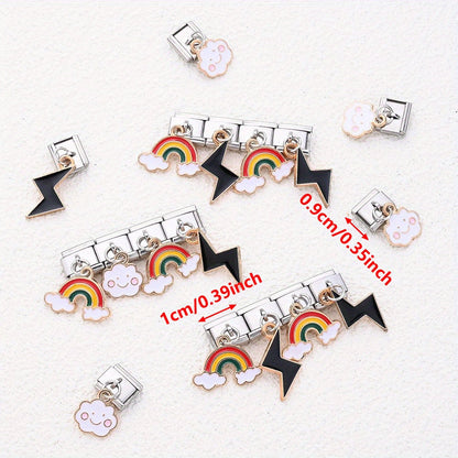 Cloud Rainbow Lightning Stainless Steel Bracelet