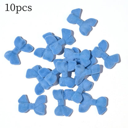 Resin Flocked Bowknot Beads