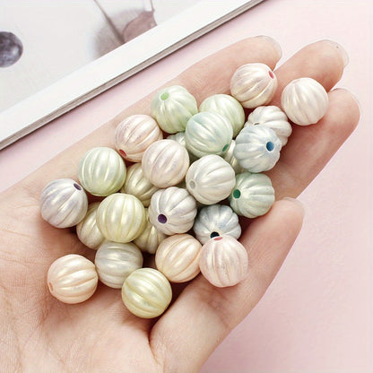 Macaron Pumpkin Acrylic Spacer Beads