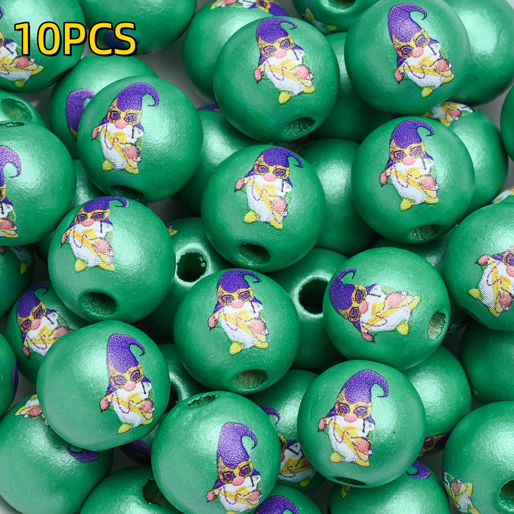 10pcs/set 16mm Carnival Wooden Beads