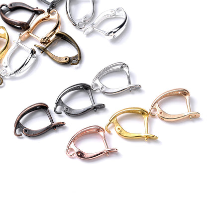 10-Piece D-Shape Copper Earring Hooks