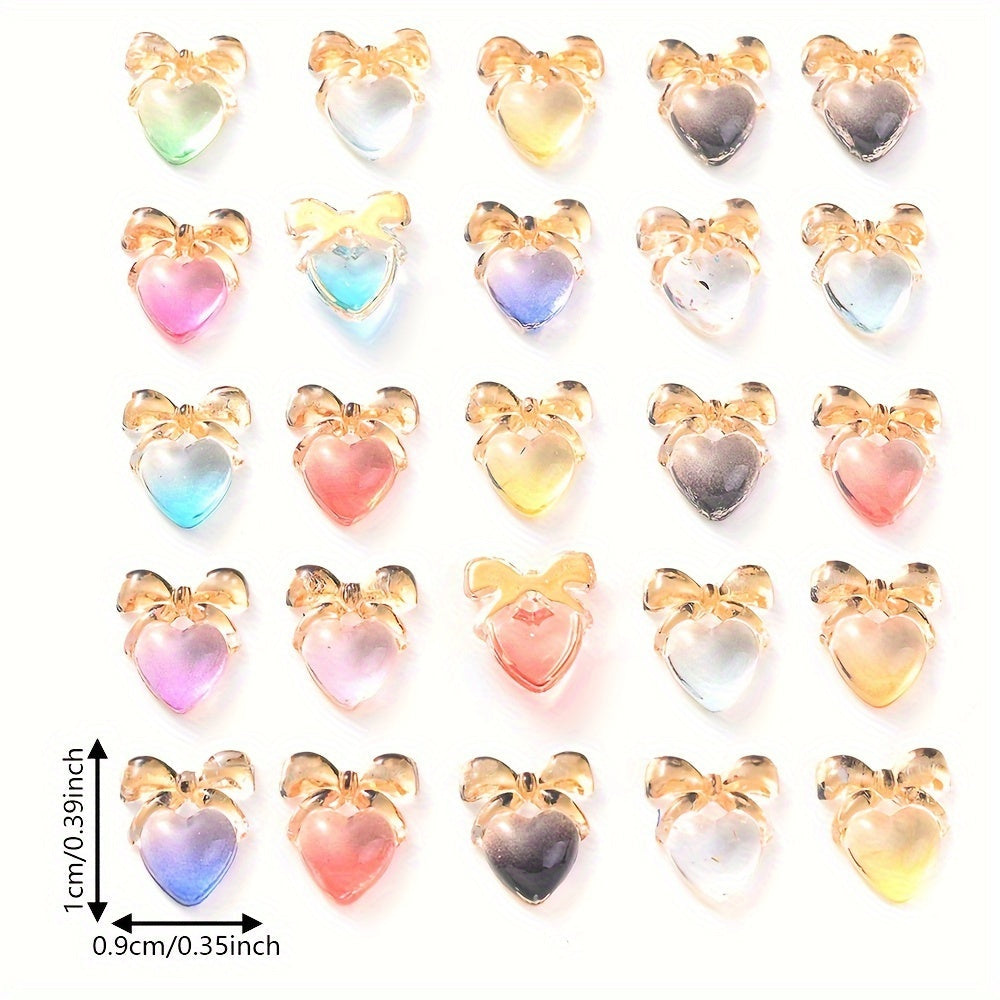 Heart Bow Acrylic Beads