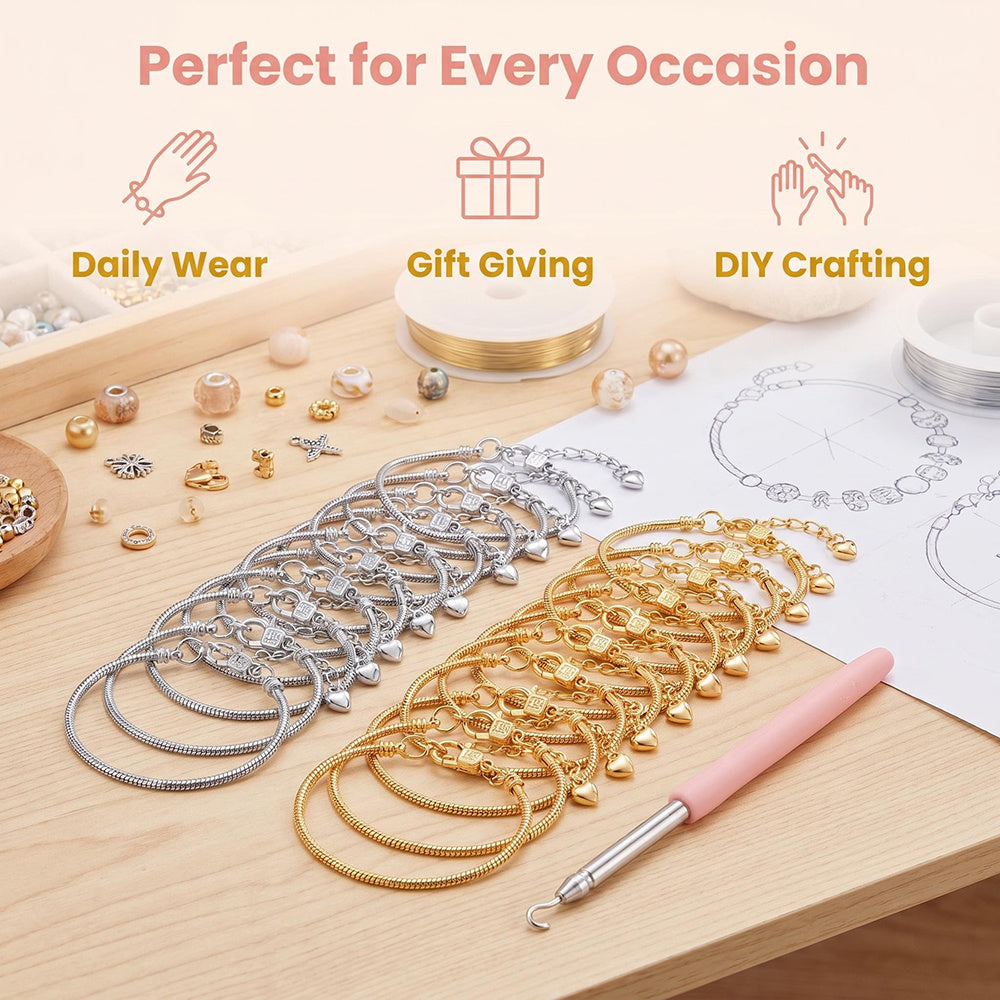 Beadable Chain Bracelet DIY Set