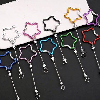 12-Piece Mixed Color Star Keychain Set