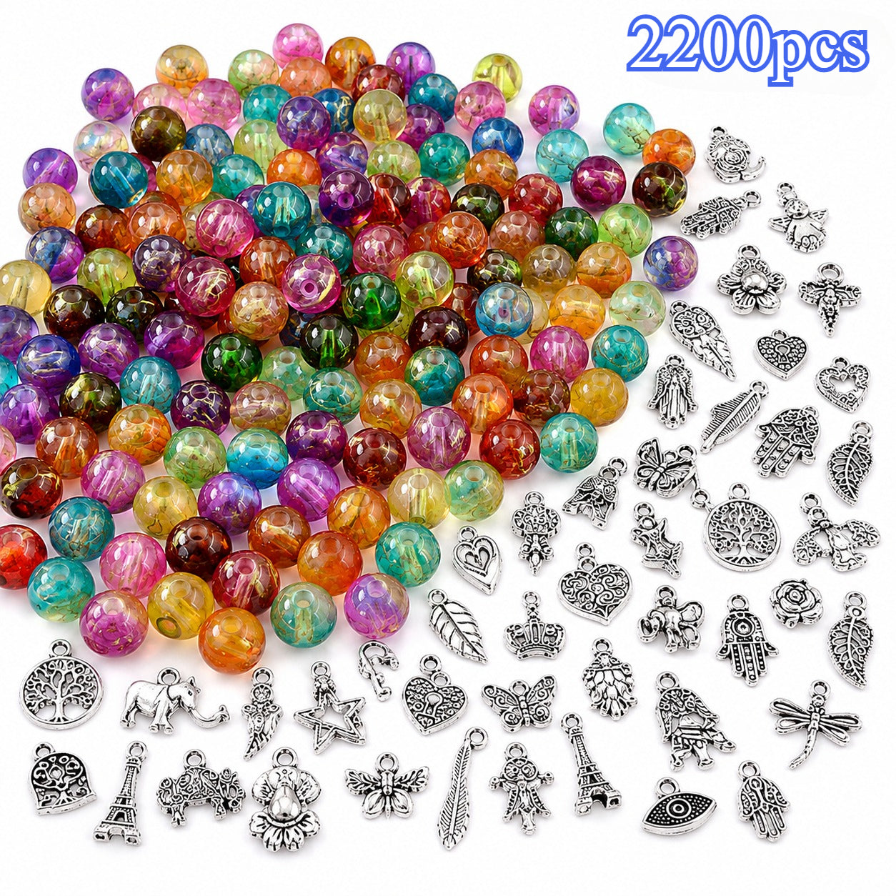 2200pcs Beads Pendants Set