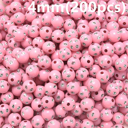 Mixed Acrylic Round Spacer Beads