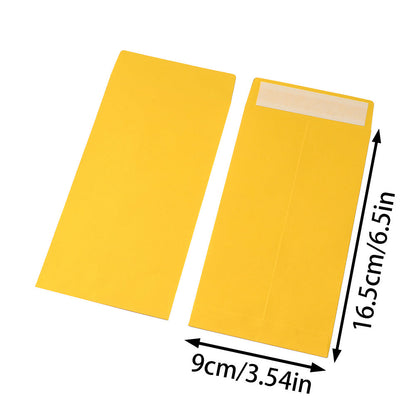 12/24-Piece Yellow Self-Sealing Kraft Paper Envelopes