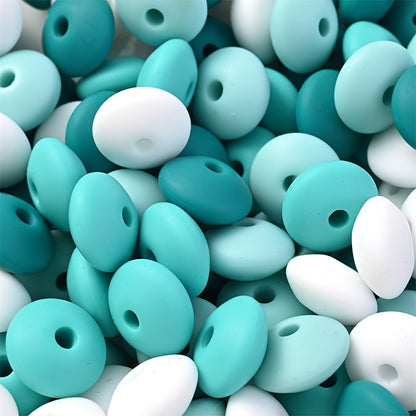 Frosted Flat Silicone Spacer Beads