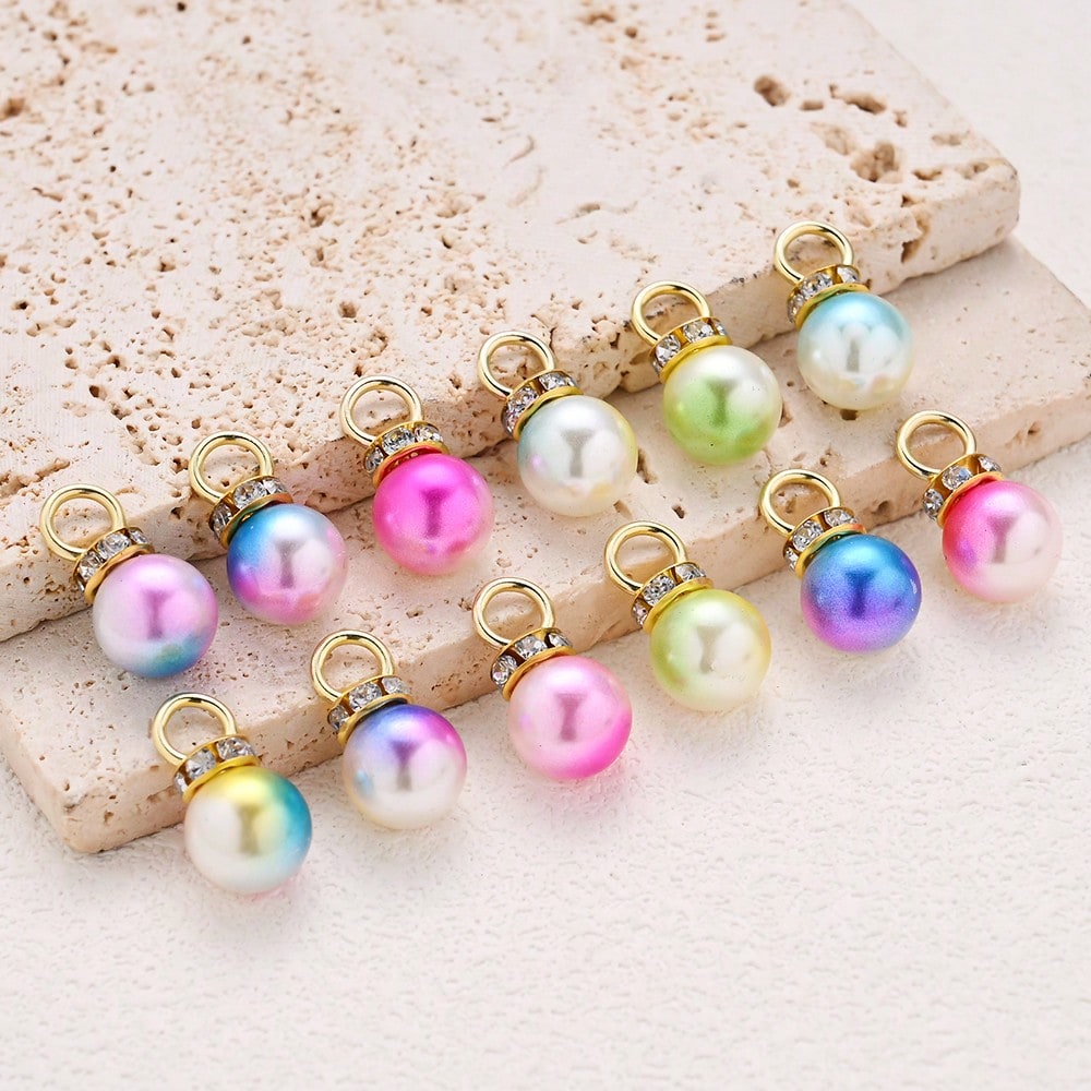 20-Piece 10 mm Iridescent Mermaid Bead Set