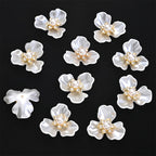 Rhinestone Triple-Petal Flower Charms