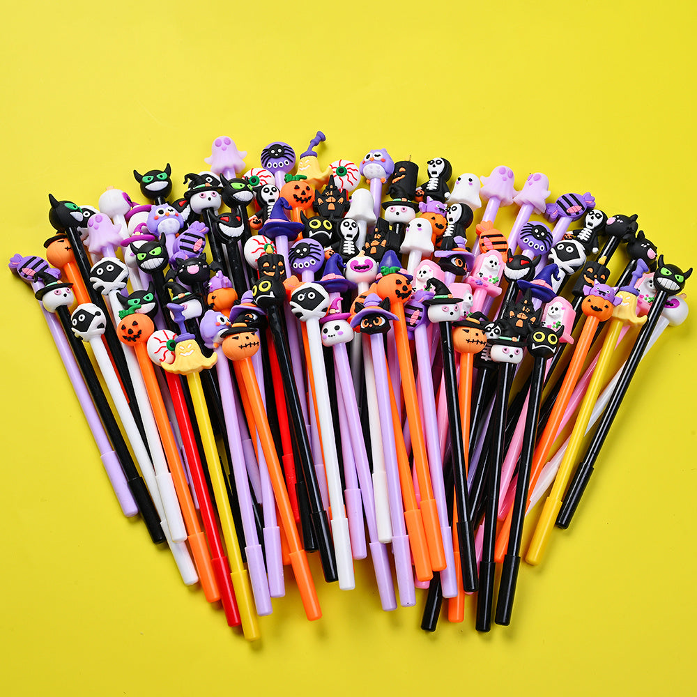 20PCS Halloween Pumpkin, Skull, Ghost & Bat Ballpoint Pen Set