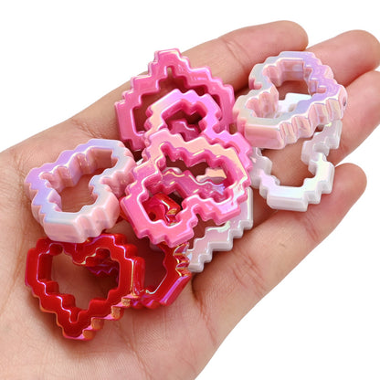 Valentine’s Day Hollow Heart Beads