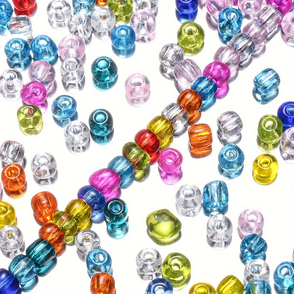 210PCS 4mm Clear Round Glass Spacer Beads