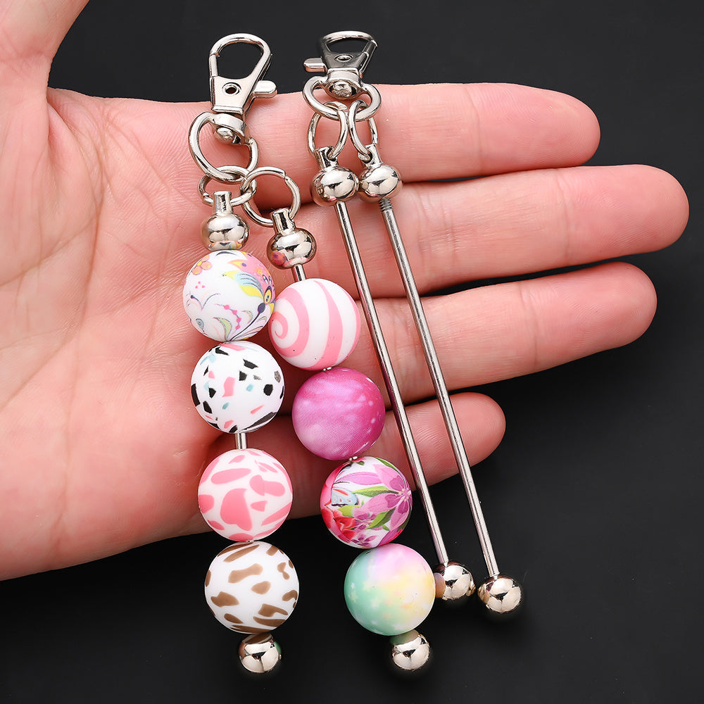 Double Blank Bar Beadable Keychain Set