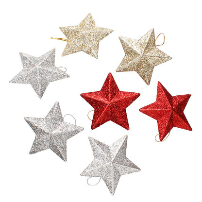 6-Piece Random Shiny Christmas Star Decorations