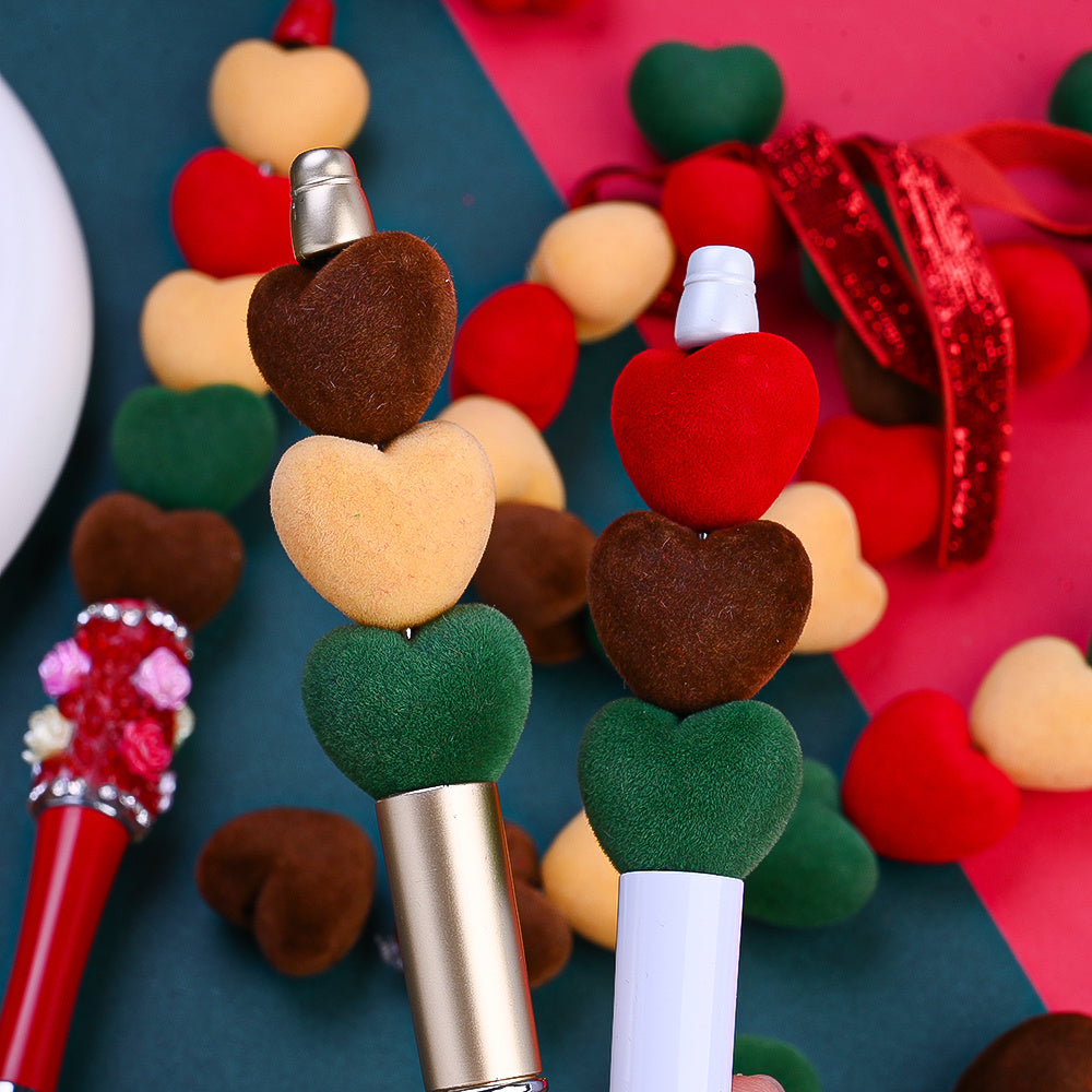 Acrylic Love Heart Beads