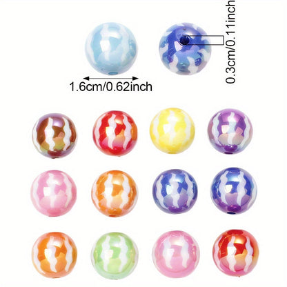 10PCS Watermelon Pattern Acrylic Bead Set