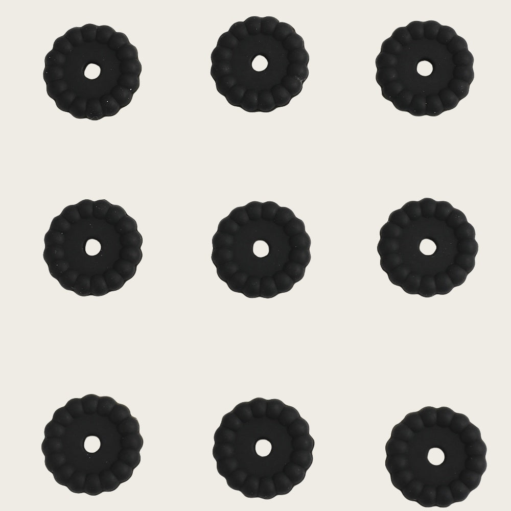 10pcs 12/15mm Silicone Disc Beads