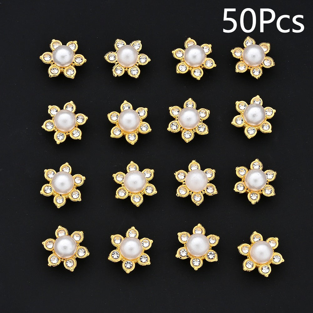 Hexagonal Artificial Pearl Bead Patches