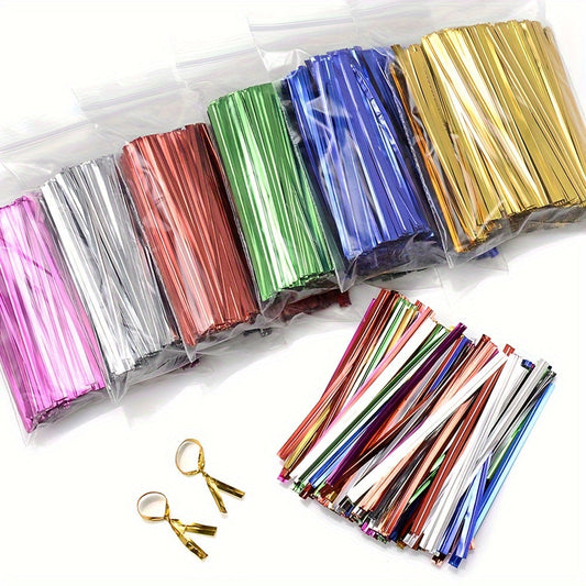 800-Piece 4 mm Gold Metal Wire Ties