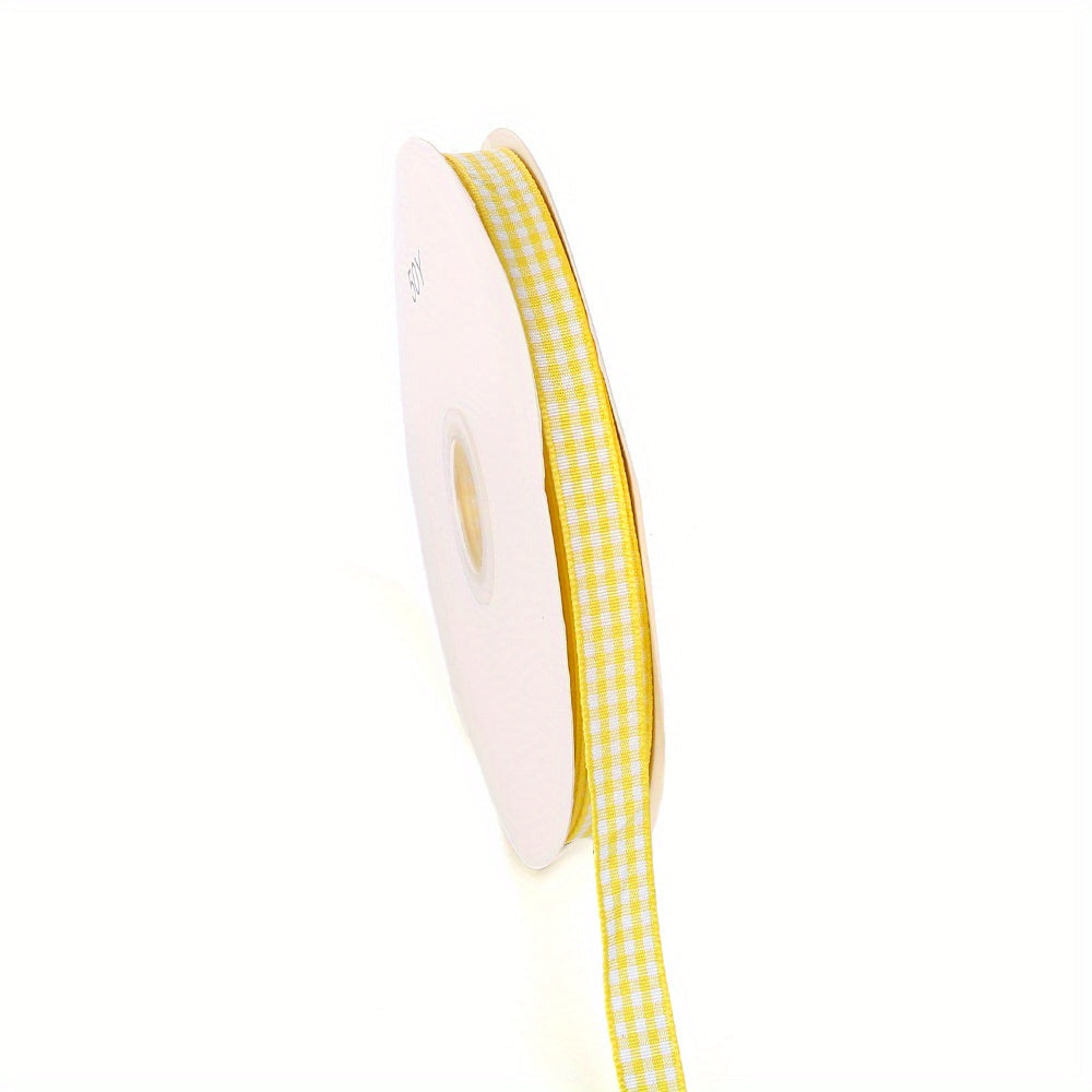 50 Yards/Roll 10 mm Christmas Plaid Satin Ribbon