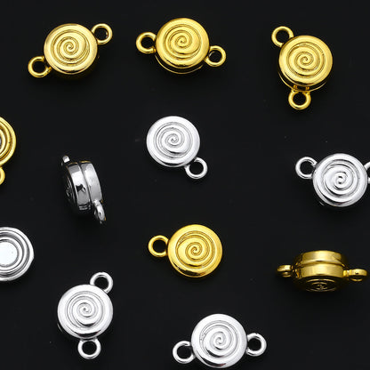 Golden and White Candy-Shaped Magnetic Jewelry Clasps