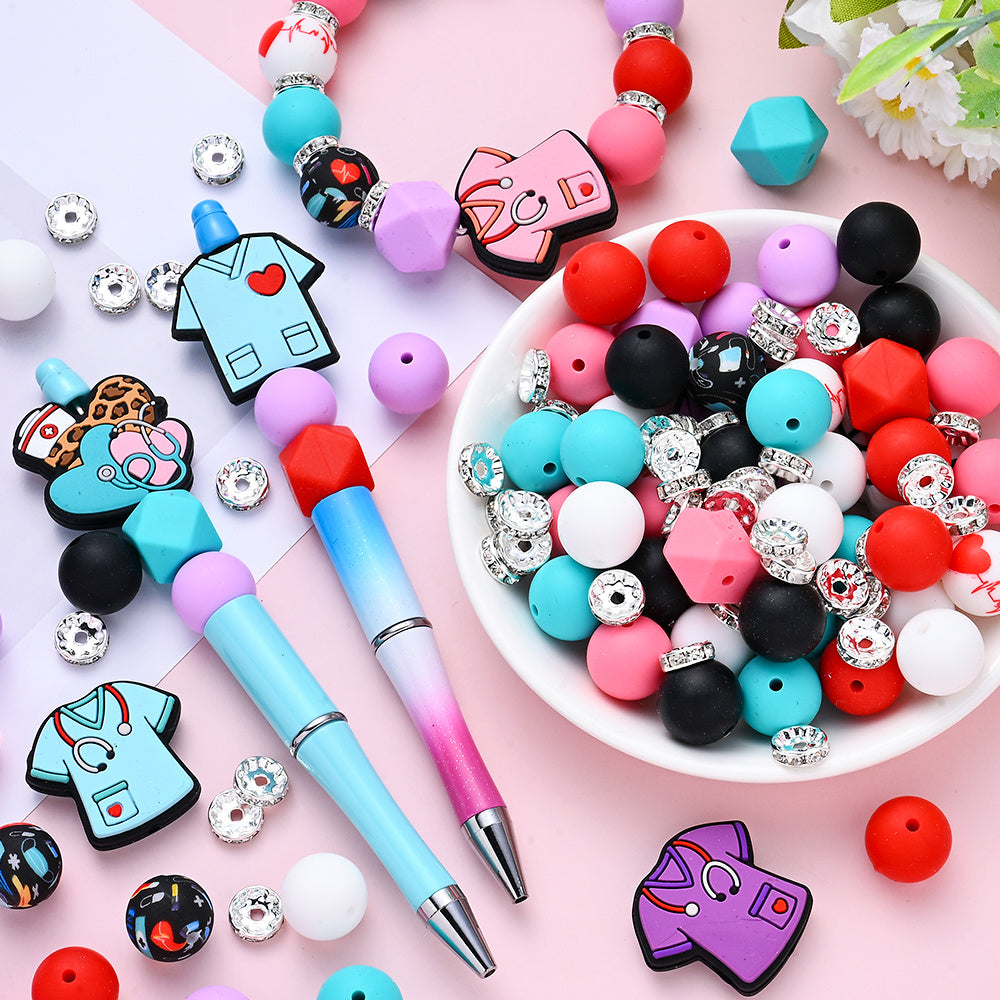 Medical Theme Silicone Beads
