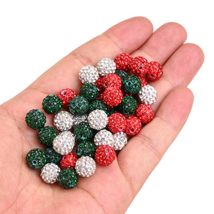 20pcs 10mm Christmas Halloween Resin Rhinestone Beads