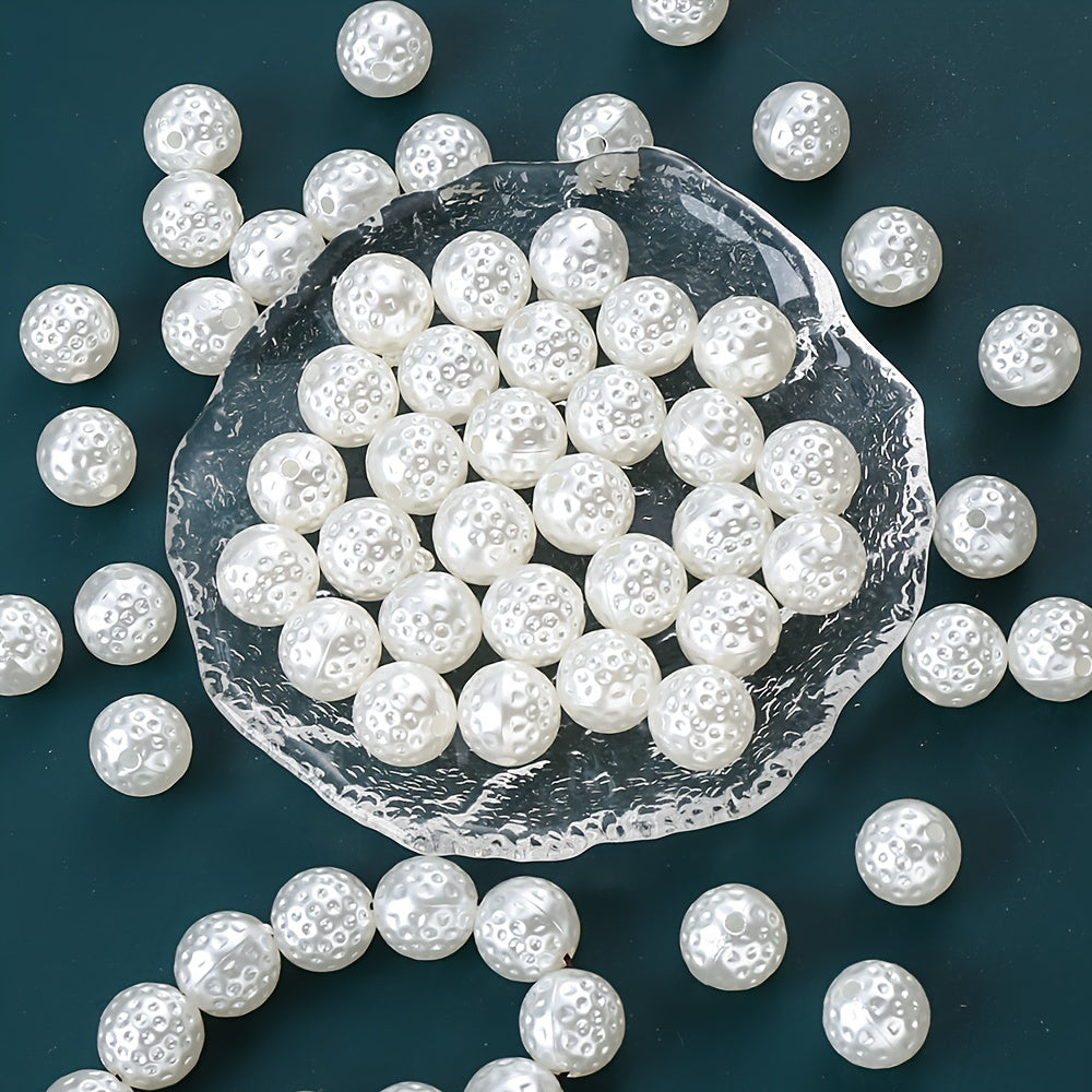 White Round Acrylic Beads