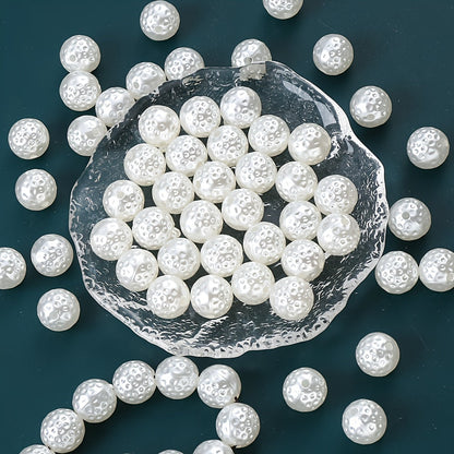 White Round Acrylic Beads