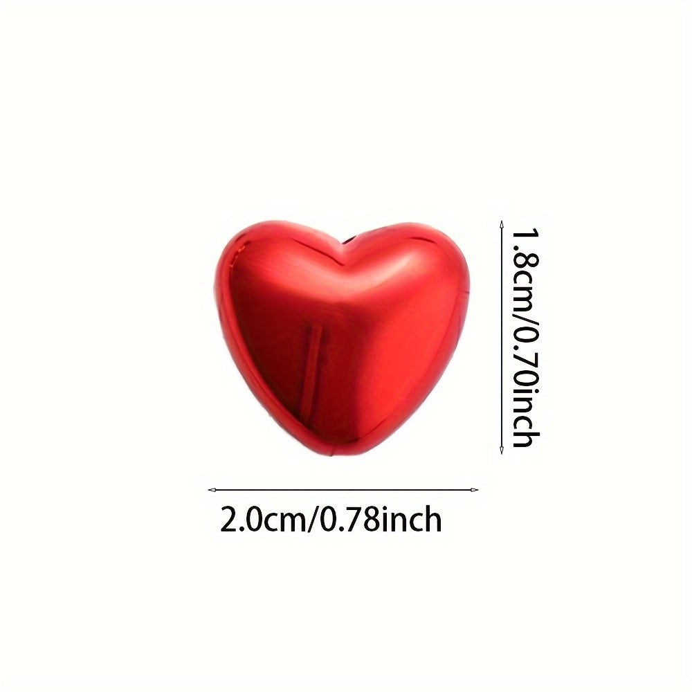 Mixed Color Heart Acrylic Spacer Beads