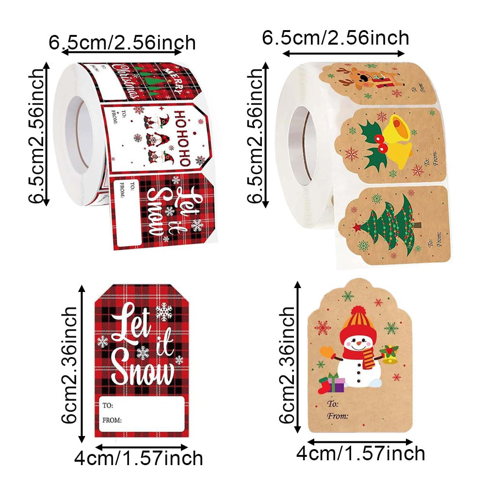 Merry Christmas Seal Label Stickers