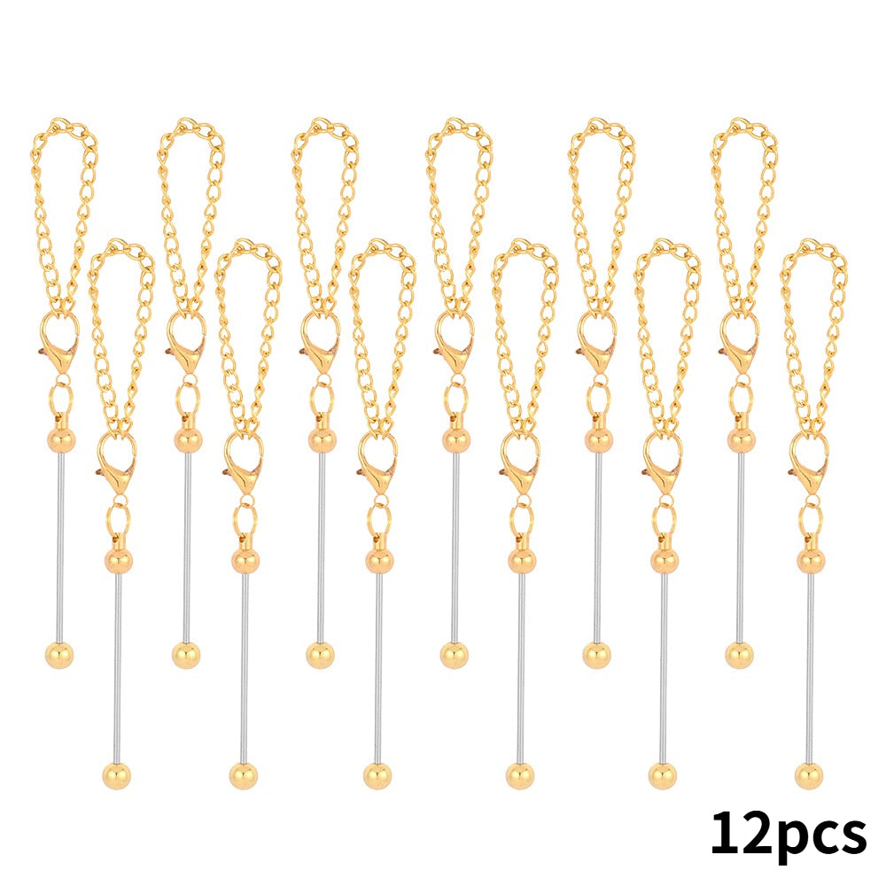 Metal Beaded Keychain Rods