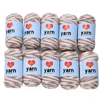 10PCS 10×4cm Rainbow Gradient Polyester Knitting Yarn