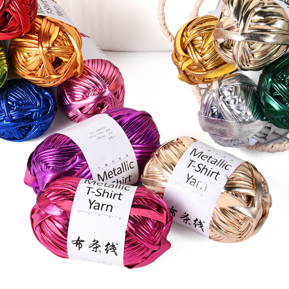 1PC 100g Metallic T-Shirt Yarn