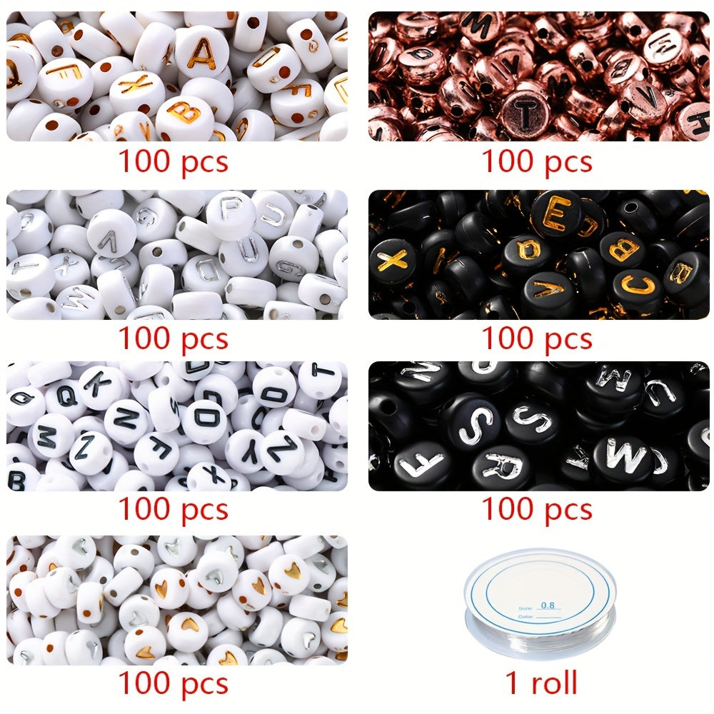 Mixed Acrylic Letter Beads Set