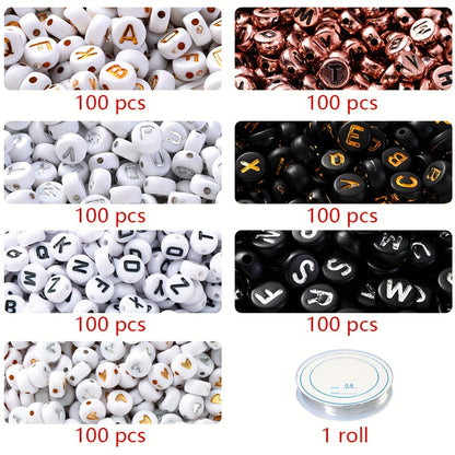Mixed Acrylic Letter Beads Set