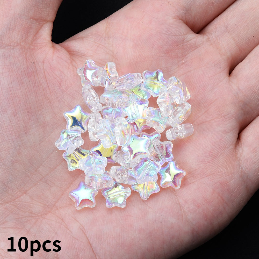 Multicolor Star Spacer Beads