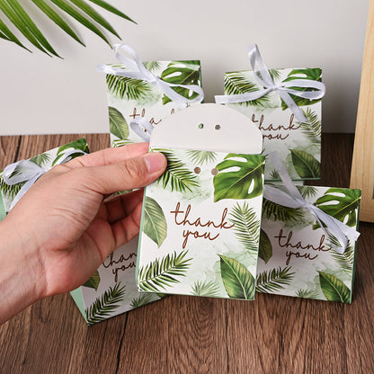 Green Leaf Thank You Gift Packaging Bags